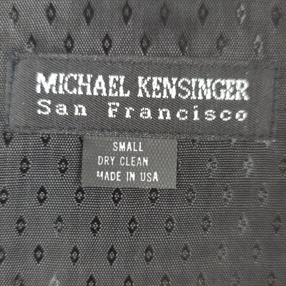 Michael Kensinger San Francisco Mens S Vest Marbled Purple Black Dressy Button - Picture 3 of 13